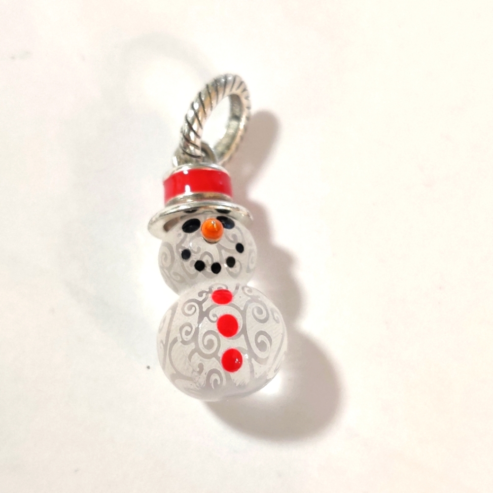 Brighton Christmas Clear Snowman Charm